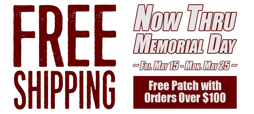 Apex Offers Free Shipping Now Thru Memorial Day